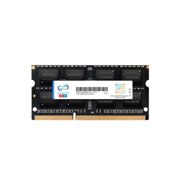 DDR3 204pin 4GB 1600MHz SODIMM PC-12800 2r*8 1.35V Non Ecc Gen 3 Memory Consumer Garde Memory Module