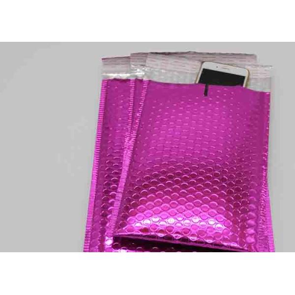 Shiny Foil Bubble Wrap Envelopes 8 * 6 Metallic For Shipping High Value Items