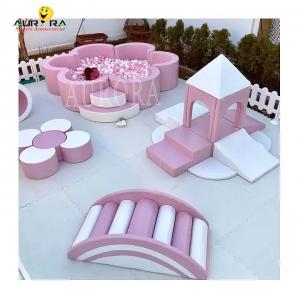 Wholesale Playground Pastel Climb And Play Soft Blocks Pink White Flower Mini Soft Play Set from china suppliers