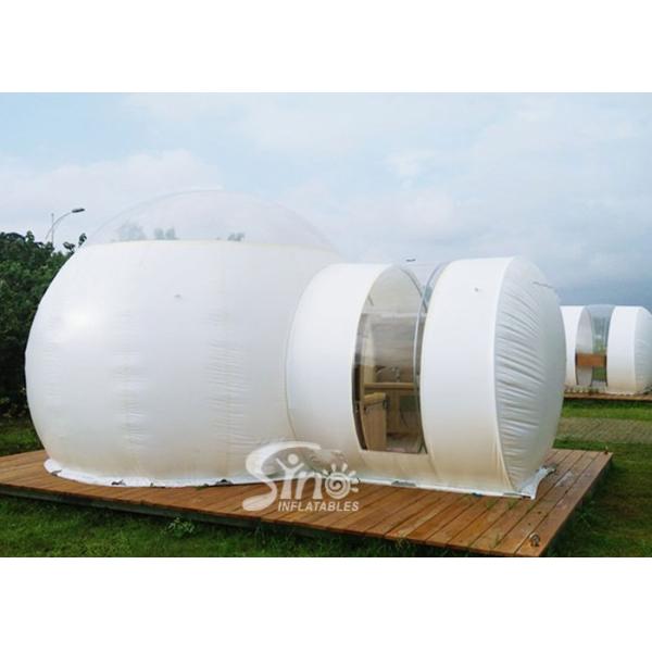 Outdoor 5m Clear Top Resort Inflatable Bubble Camping Tent With Steel Frame Capsule Tunnel For Glamping