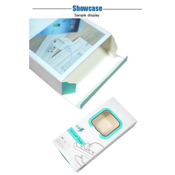 Spot UV / Lamination Data Cable Packaging Box Foldable Packaging Box With Tray