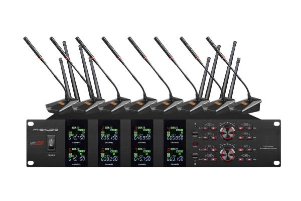 Quality 8 Channels UHF Wireless Microphone System Professional Sound Quality for sale