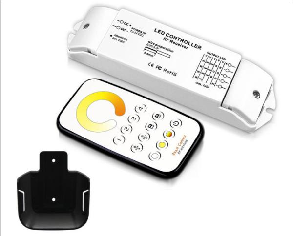 Quality 4 Zones CCT Color LED RGBW Controller 4 Channels RF Touch Remote Control for sale