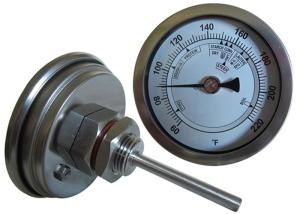 China 3 Dial Weldless Brewing Thermometer , Stainless Steel Brew Thermometer With Washer / O - Ring on sale
