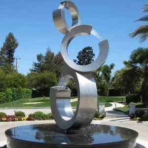 Buy cheap Stainless Steel Abstract Art Fountain Sculpture Metal Garden Sculptures Statues from wholesalers