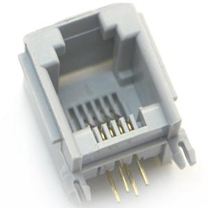 China rj11 6p4c connector jack modular right angel through hole unshielded on sale