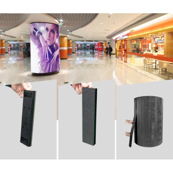 1R1G1B Black Flexible Video Screen Rental , Flexible Video Display 62.5*250mm