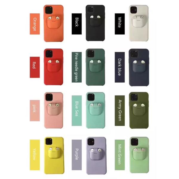 2 In 1 IPhone Soft Silicone Phone Case With Earphone Caps