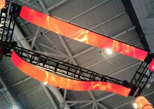 Shopping Malls P4 Flexible LED Displays 3840 hertz Curved Led Video Wall
