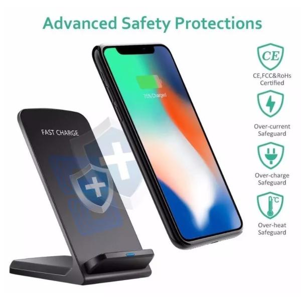 12W 5W 15W QI Standard Wireless Phone Charging Stand OEM accepted