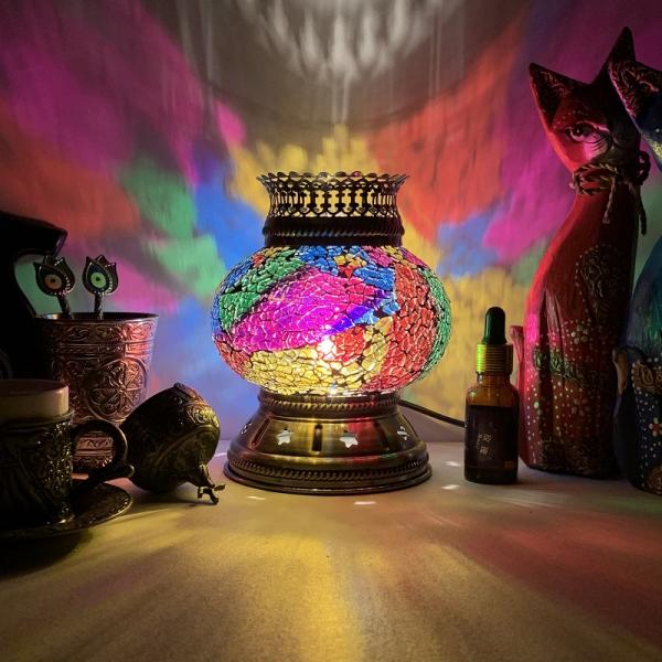 Turkish mosaic aroma table Lamp vintage art deco Handcrafted Moroccan Table Lamp(WH-VTB-10)