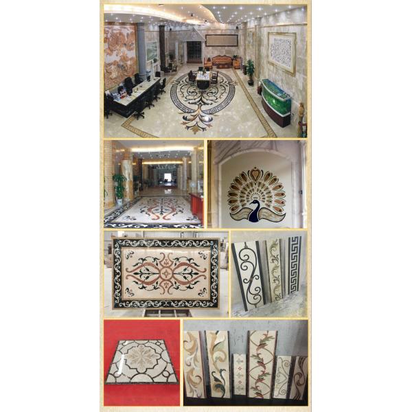 Marble Medallion water jet pattern Design Modern Flower Pattern Marble Water Jet Designs For Indoor Floor Decor