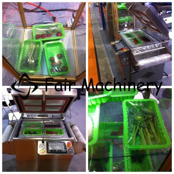 SGS PLC 2BPM Industrial Vacuum Sealing Machine Packing For Vegetables 50Hz