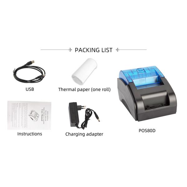 Free spare parts Oem 80mm Pos Blue tooth Usb Thermal Mechanism Receipt Printer For Pc