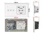 USB TypeC Switch Socket Combination 280g/Pcs Smart Home Switch And Socket