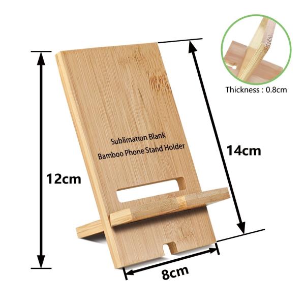 Sublimate On Wood Ornaments Diy Cell Phone Wood Stand For Desk Wooden Mobile Phone Holder