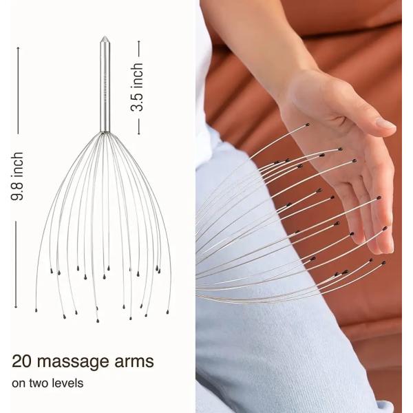 Metal Spider Head Scalp Massager Handheld Multiple Fingers Head Massager Tool