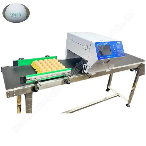 Quality 220v 50hz Egg Stamping Machine Inkjet Egg Coding Machine 50000 Eggs/H for sale