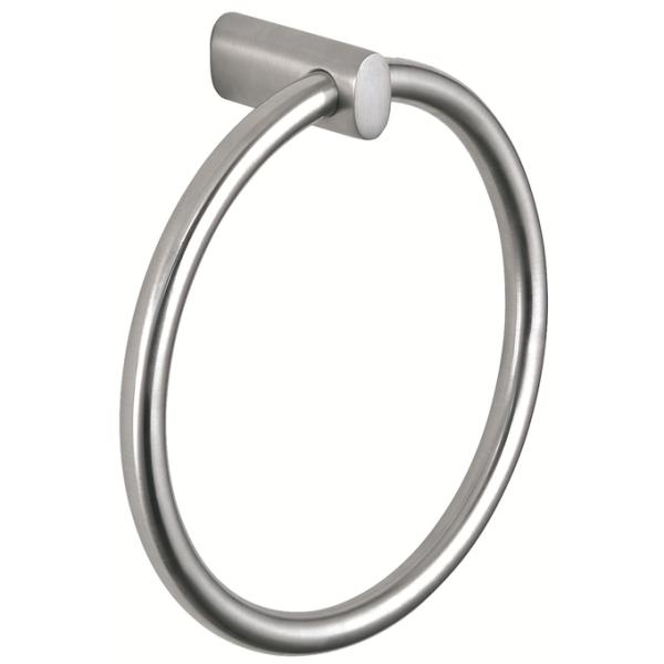 Round Brushed Nickel Hand Towel Holder SUS 304 Stainless Steel Wall Mounted