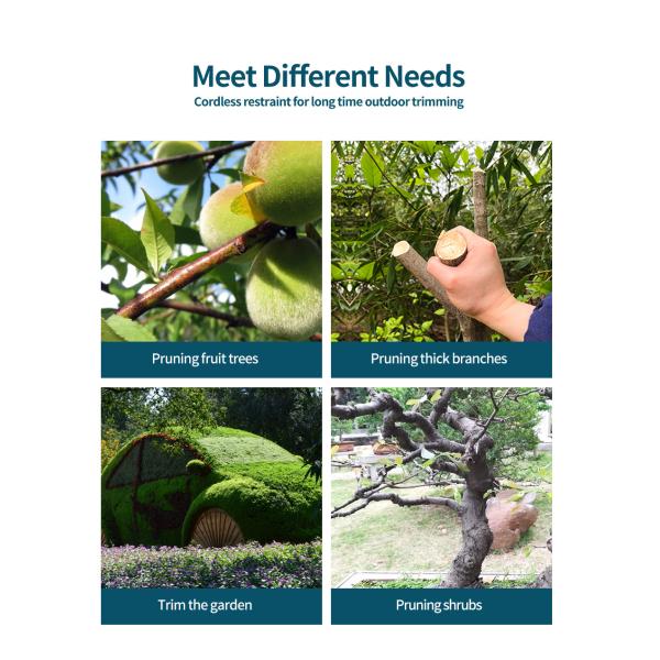 Swansoft 4.0CM Electric Secateurs Electric Pruner Lithium Battery Pruning Shears Bypass Handheld Trimmers