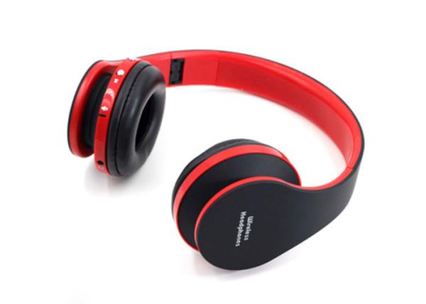 Quality Red / Black Waterproof Wireless Headphones Over Ear Type Noise Reduction for sale