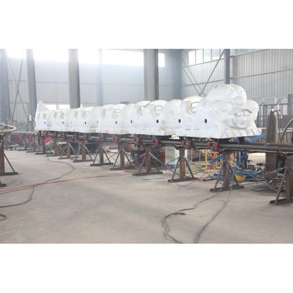 Green Worm Shape Kiddie Roller Coaster For Large Parks And Tourist Attractions