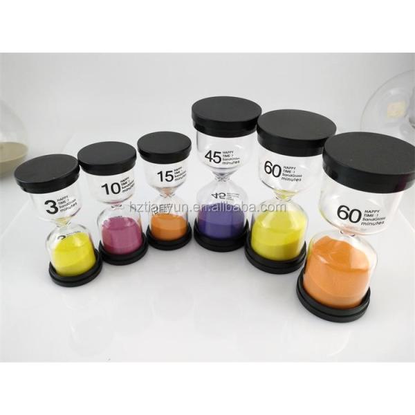 Black Cover Hour Glass Egg Timer 1 Minute - 24 Hours Sand Clock Hourglass