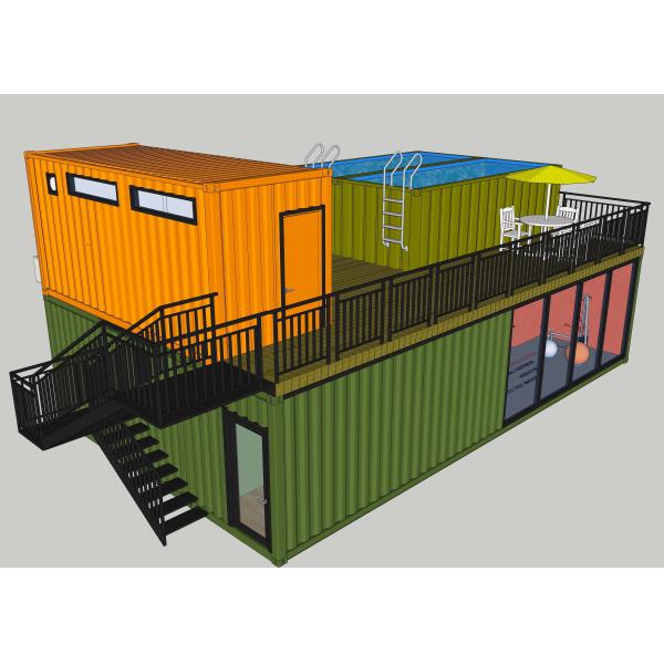 Wholesale 20GP Combined Modular Shipping Container House With PVC Floor from china suppliers