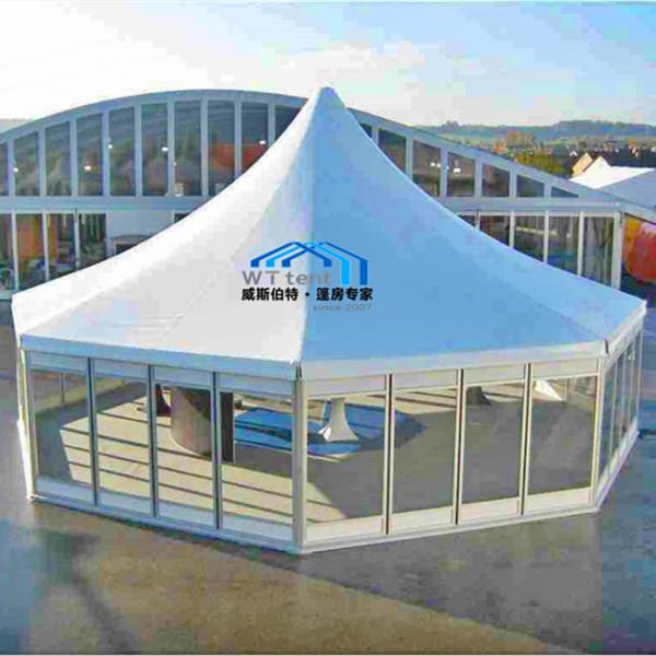 Quality Hexagonal High Peak Tent / Customized Color Pagoda Gazebo Canopy for sale