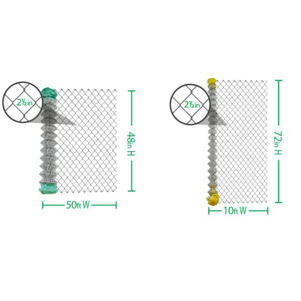 6ft Hot Dipped Galvanized Chain Link Wire Fence Mesh Park Security Fencing