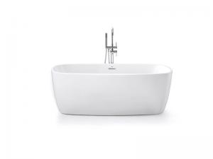 Wholesale Antibacterial Acrylic Stand Alone Bathtub , SP1840 White Free Standing Bathtub from china suppliers
