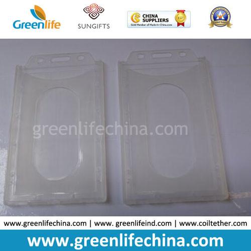 Quality Durable Office Using Open Faced ID Badge Holder PP White for sale