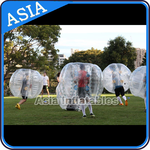 Colorful dot inflatable human bubble soccer , Body zorbing ball , Outdoor loopyball