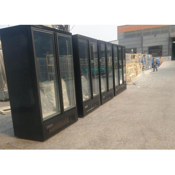 SECOP Compressor Double Glass Door Refrigerator Three Hinged Swing