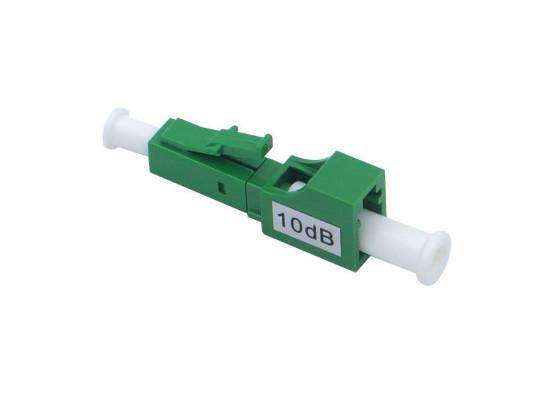 Quality 1310 / 1550nm E2000 Stepped Attenuator , LC APC Green 10db Attenuator for sale