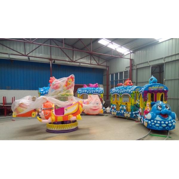 14 Seats Funfair Kiddie Train Ride With Gorgeous LED Lights And Exciting Music