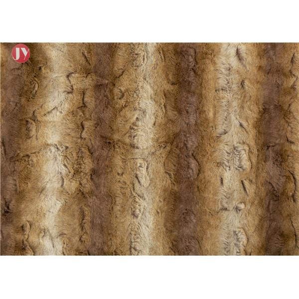 Luxury Sable Mink pv fur minky brushed double Throw Blanket - Beige & white Mink plush Animal Print Fur Throw