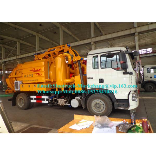 6000L High Pressure Special Purpose Truck / Sewage Suction Truck Multi