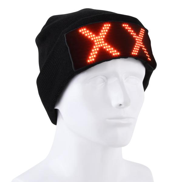 Quality LED Display Hat Lighting Beanie Cap Bluetooth APP Programmable for sale