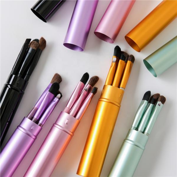 5pcs Travel Portable Eye Makeup Brushes Set Eyeshadow Eyeliner Eyebrow Brush