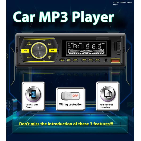Creatall Universal Car MP3 Player with BT Wireless Positioning USB Amplifier & Radio MP3 Player for Car Use