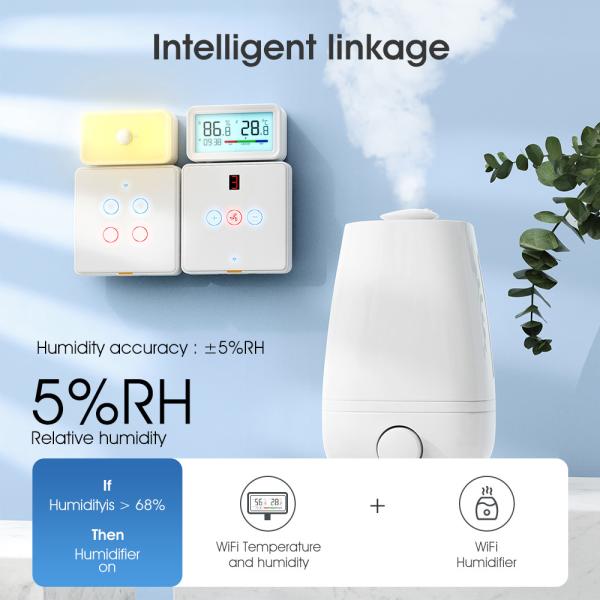 Tuya ZigBee Hygrometer Thermometer Sensor Remote App Voice Alexa Google Home Smart Home Wireless