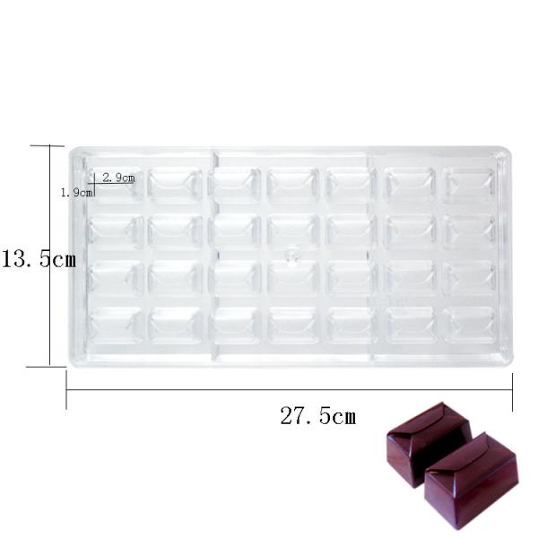 PS DIY Square Shape Chocolate Mould 3D Polycarbonate Customized