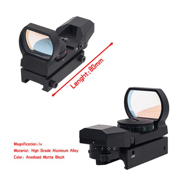 ANS Tactical 1X22X33mm Reflex Sight Scope Adjustable Reticle 4 Styles Red Dot Sight Scope BK