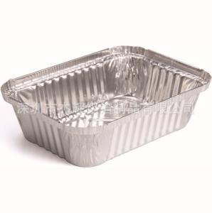 China Rectangle Baking Aluminium Foil Pie Dishes , Disposable Aluminum Baking Pans on sale