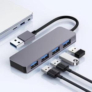 China High Speed 4 Port USB 3.0 HUB 5Gbps USB C Portable With Power Adapter for PC Mac Laptop on sale