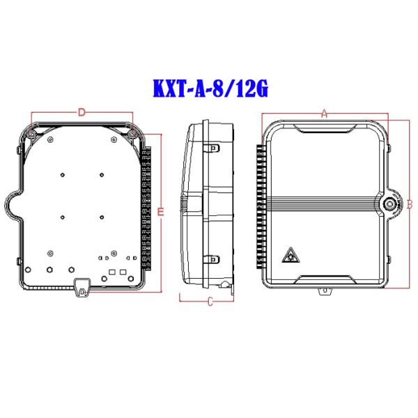 12 Core Fiber Optic Distribution Box , Fiber Optic Joint Box Wall Hanging