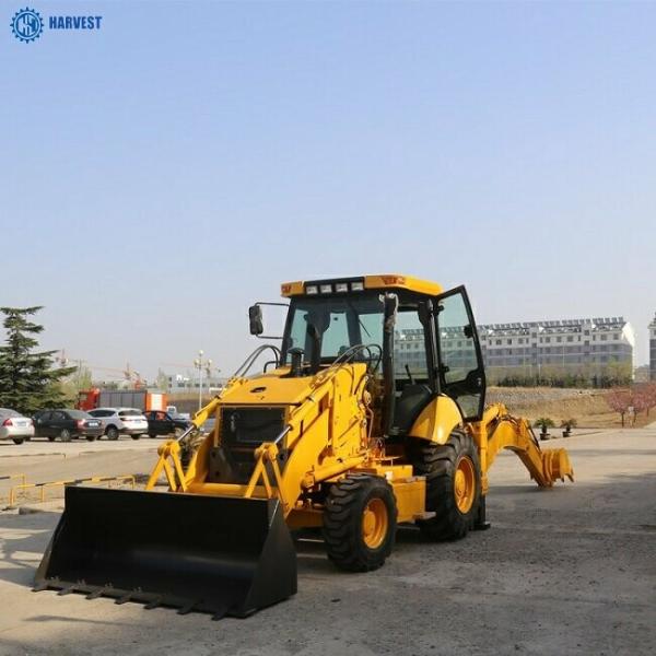 4WD 102HP Engine SAM388 2.5ton Backhoe Loader Machine 0.3m3 Backhoe for Kenya