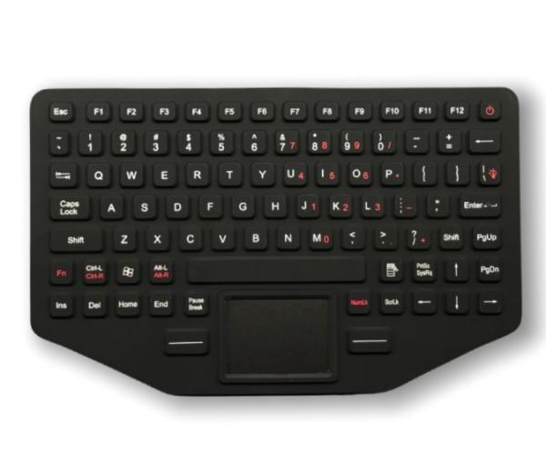 Quality IP67 Industrial Silicon Rubber Backlit Keyboard waterproof Dustproof Mini Keyboard With Touchpad Front Panel Mounted -40℃ for sale