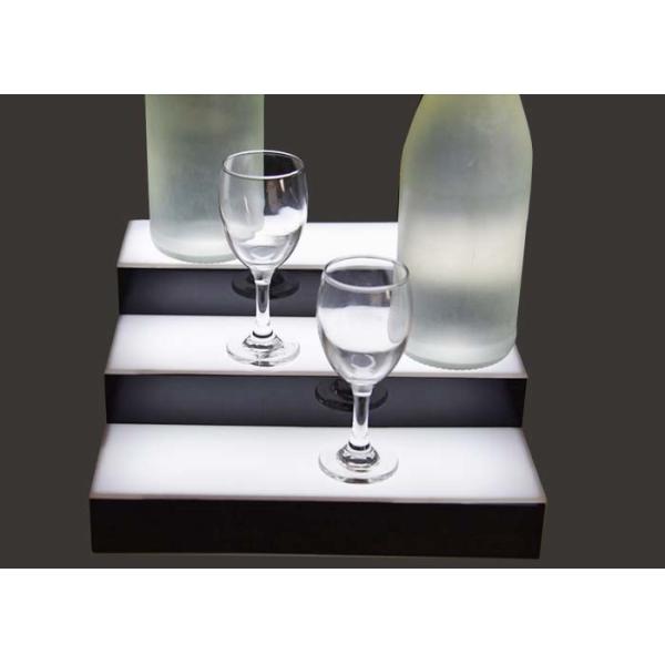 3 Tier Acrylic Display Rack For Champagne Beer Liquor Bottle Beverage Display